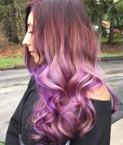 Pastell Lavendel ombre Haar