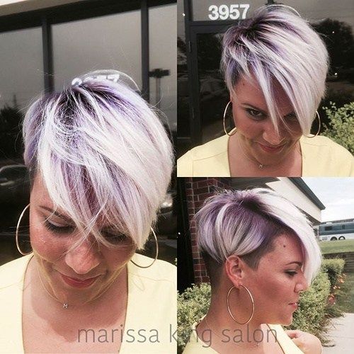 紫色ombre短发