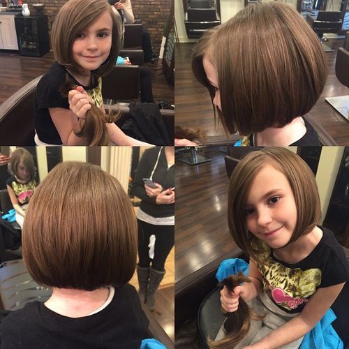 Klassischer Bob-Haarschnitt für kleine Mädchen