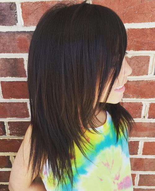 Layered Mid-Length Haircut For Girls