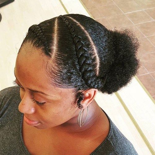 сплетена protective hairstyle for natural hair