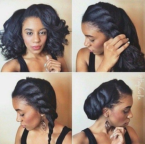 страна twist updo for natural hair