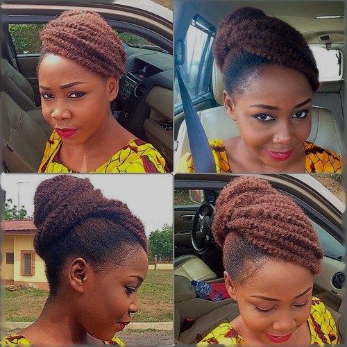 красив updo for natural hair