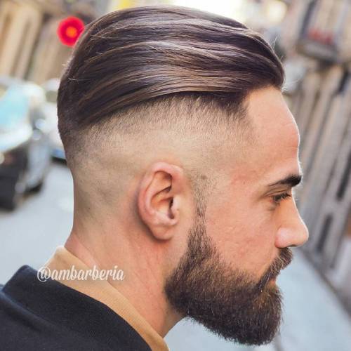 Dlouho Top Shaved Sides Hairstyle For Men