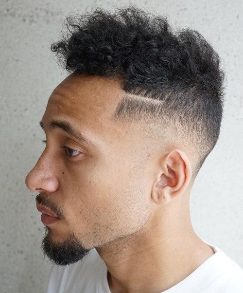 Kužel Fade With Curly Natural Top