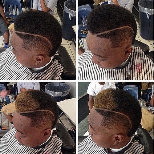 削减黑人男子的发型