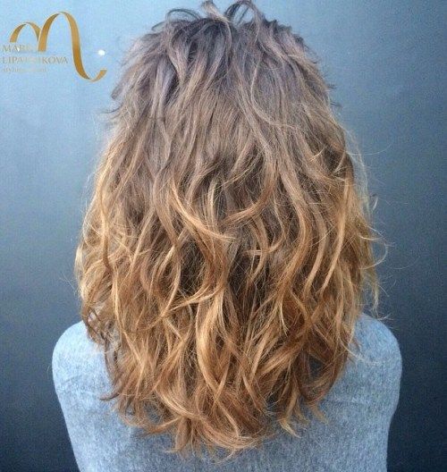среда brown ombre wavy hairstyle