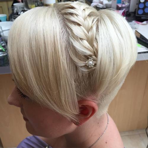 къс braided undercut hairstyle for prom