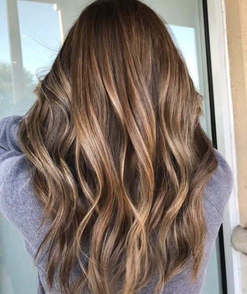 Hnědý Hair With Warm-Toned Shiny Highlights