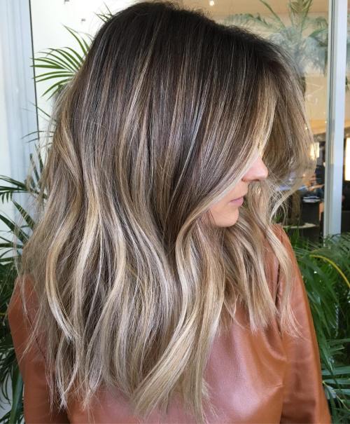 Dlouho Brown Hair With Ash Blonde Highlights