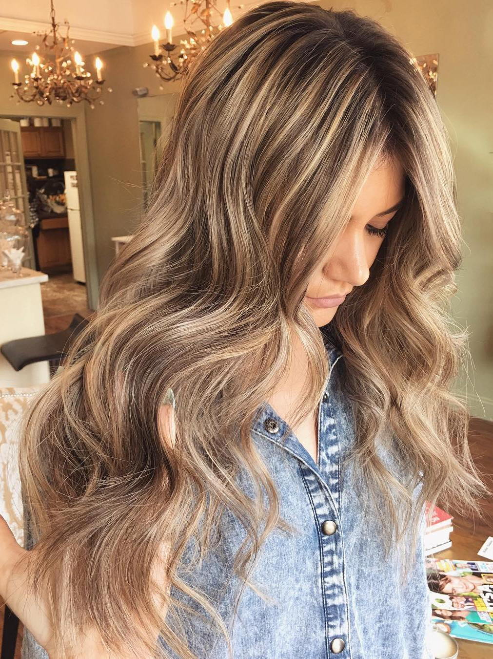 Dlouho Brown Hair With Blonde Highlights