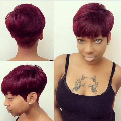 krátký tapered haircut for African American women