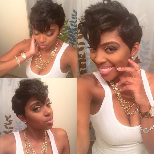 chaotický pixie hairstyle for black women