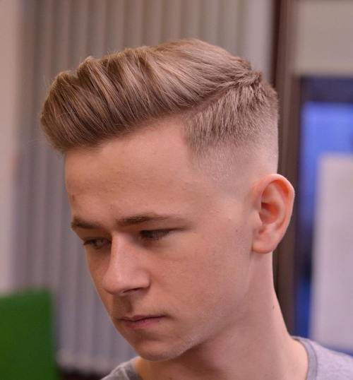 Teenager's Side Part Fade