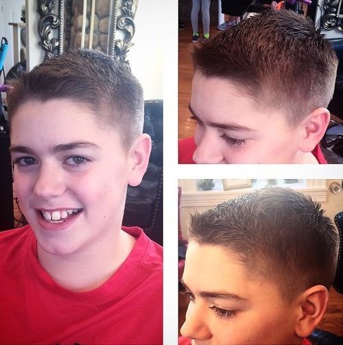 Tradiční Brush-Cut Guys Hairstyle For 12 Year Old