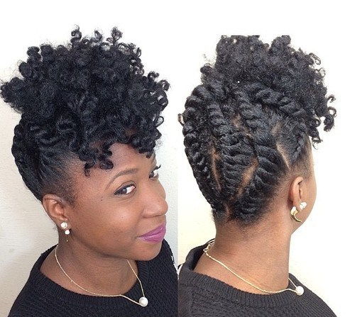 zvraty and curls updo for natural hair