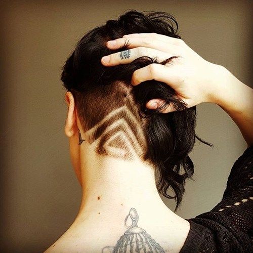 среда hair ith nape undercut and shaved design