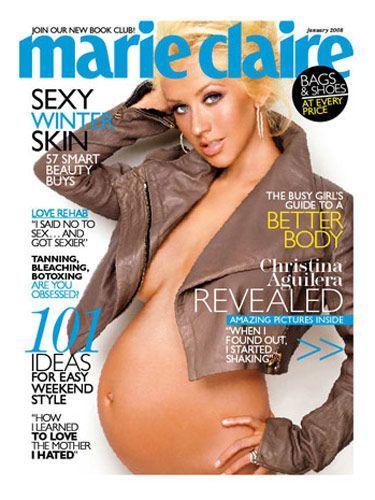 Кристина aguilera pregnant on the cover of marie claire