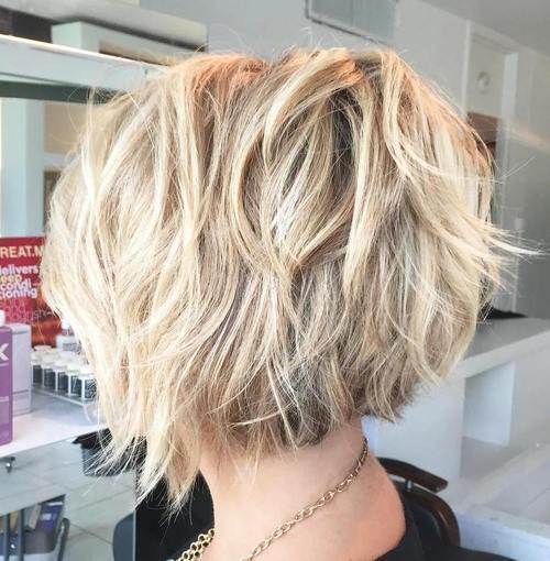 Рус layered bob for thick hair