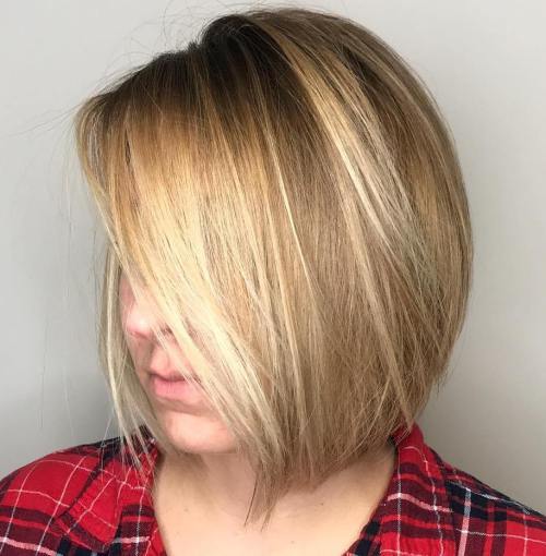Side-Parted Bob For Fine Hair