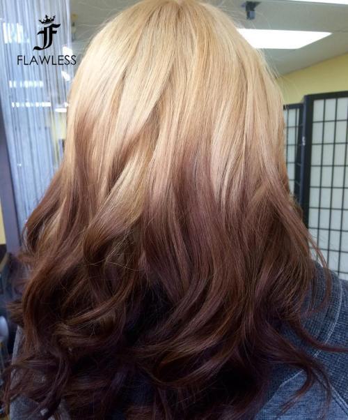 Обратен Blonde To Brown Ombre