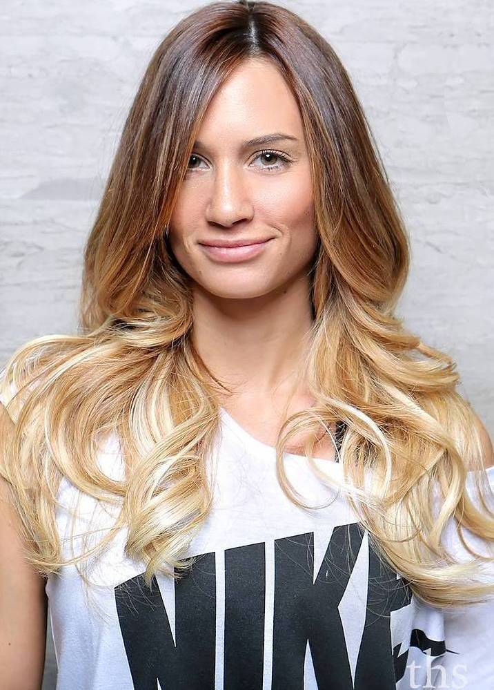 кафяв To Blonde Long Ombre Hair