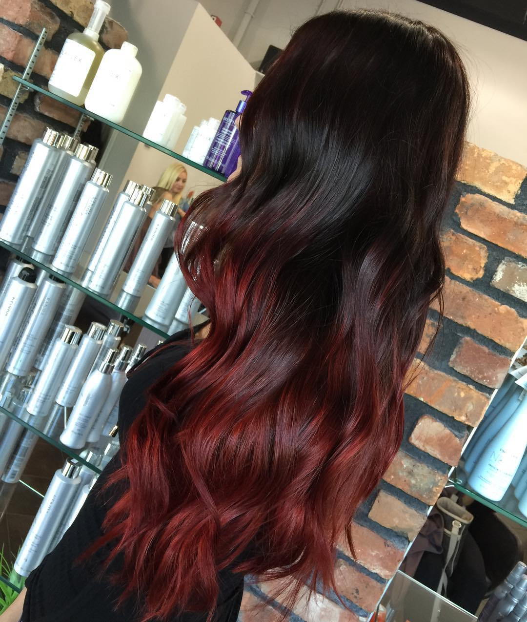Dlouho Black To Maroon Ombre Hair