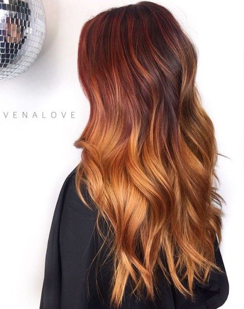Dlouho Red Ombre Hair