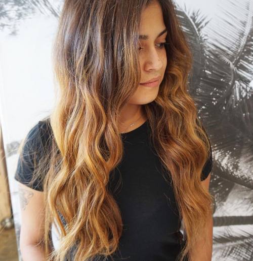 дълго Brown Ombre Hair