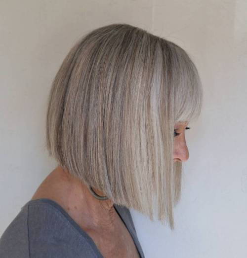 Přes Blunt Angled Bob With Bangs