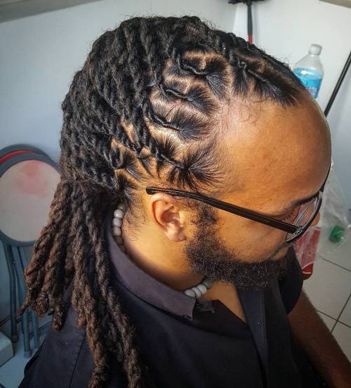 男人's African American Twisted Hairstyle