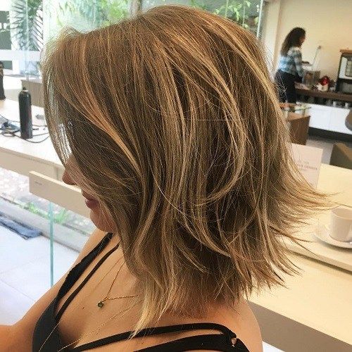 Shaggy Brown Bob With Highlights