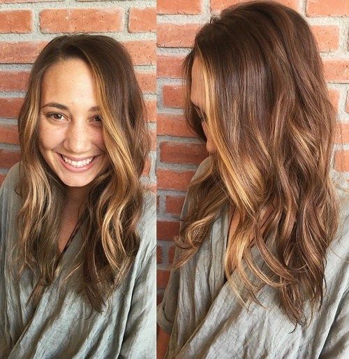 Layered Brown Hair With Face-Framing Highlights