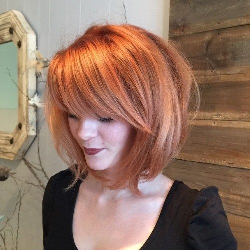 дълго messy rounded bob with bangs