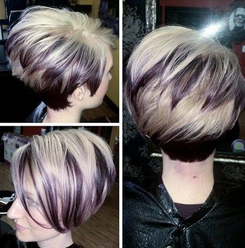 stacked two-tone bob