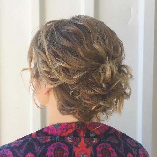 Curly Messy Pinned Updo