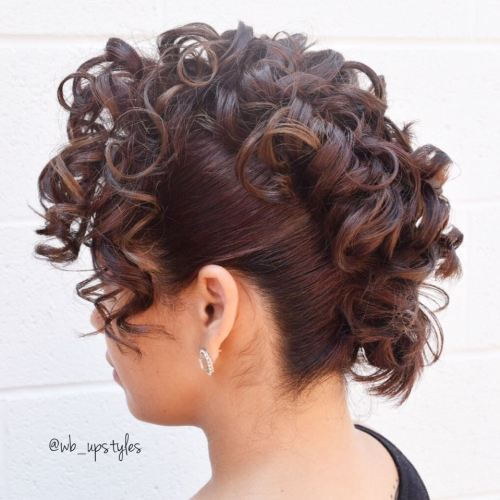 Curly Mohawk Updo