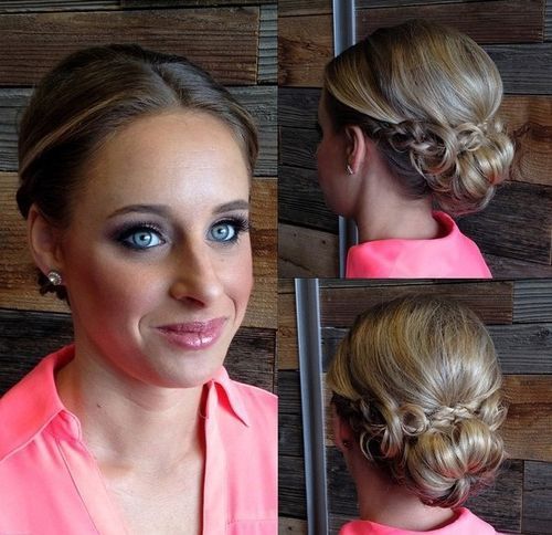 ниско bun with a braid updo for fine hair