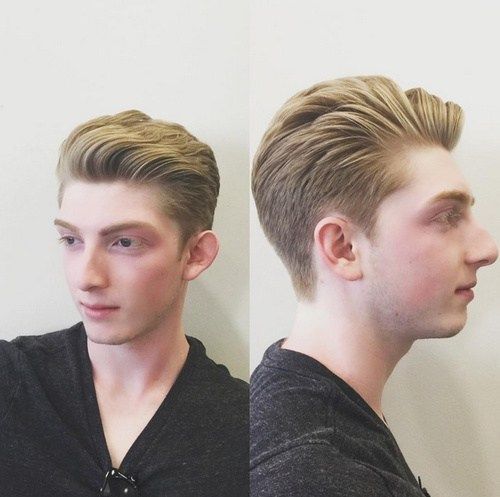 blondýnka quiff hairstyle for men