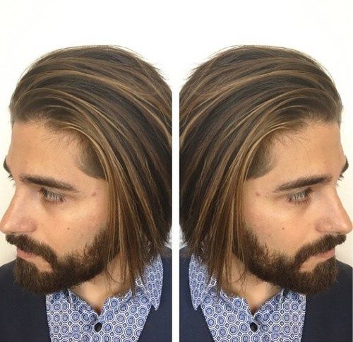 Medium Frisur mit Bart