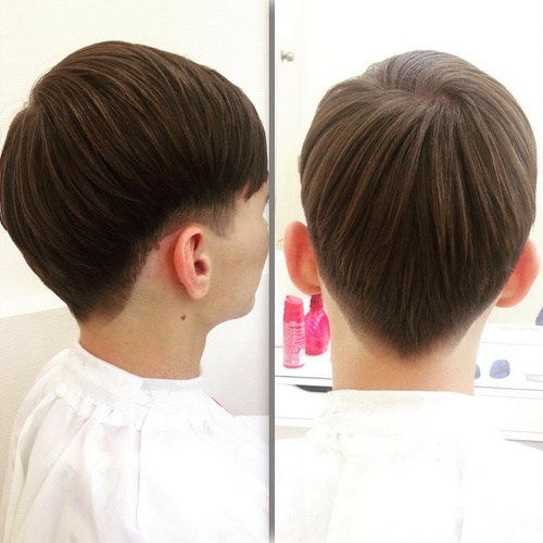 男孩' layered haircut