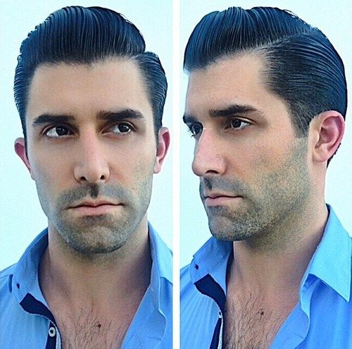 gelierte Frisur für Männer