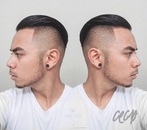 muži's shaved sides long top hairstyle