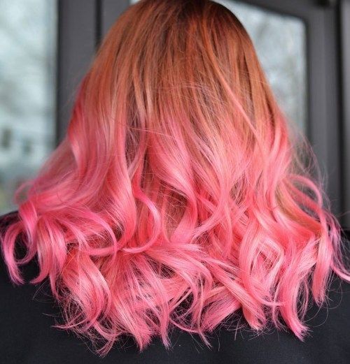 мед to pastel pink ombre