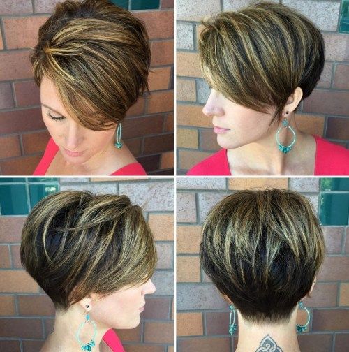 Dlouho Layered Pixie With Highlights
