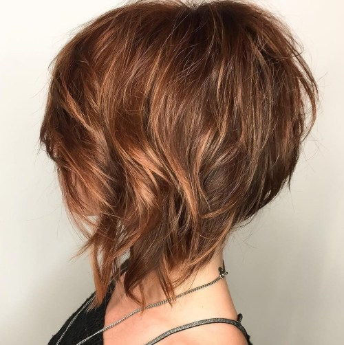 карамел Brown Layered Inverted Bob