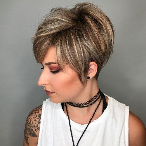 дълго Pixie Hairstyles With Highlights