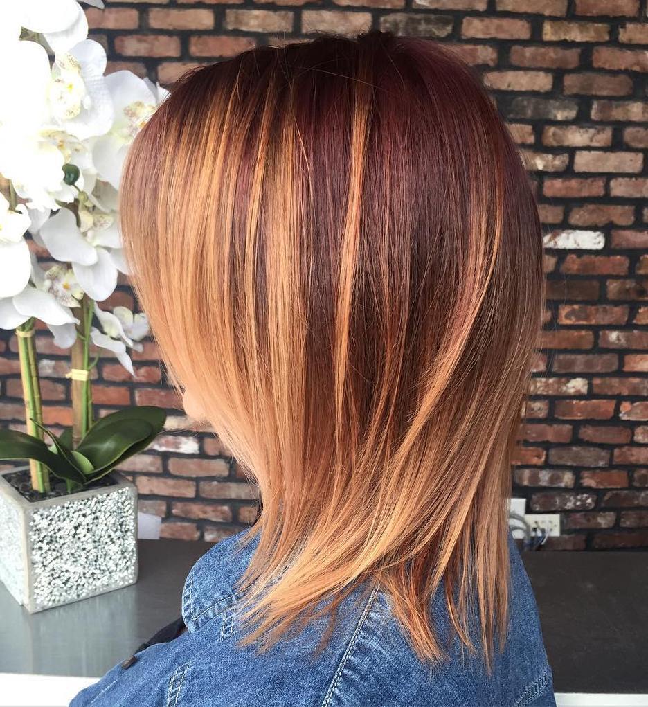 Mahagon Hair With Caramel Highlights