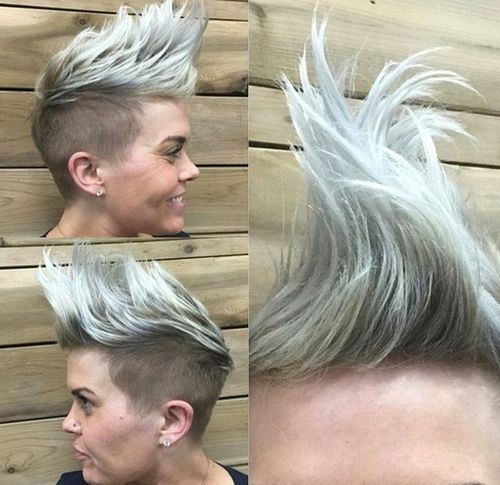 funky grauen Haaren Mohawk