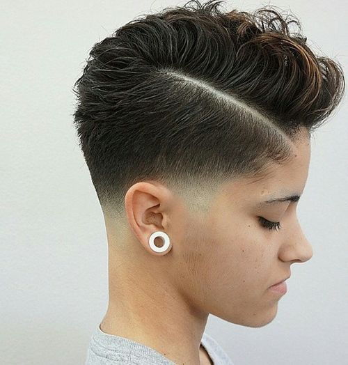 къс curly fauxhawk hairstyle
